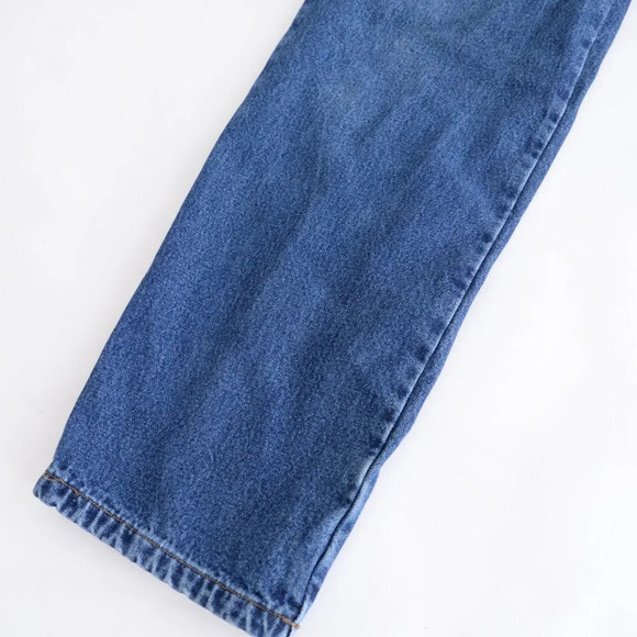 VTG 90S Guide Gear Blue Midwash Plaid Lined Straight Leg 100% Cotton Denim Jeans - Picture 6 of 13